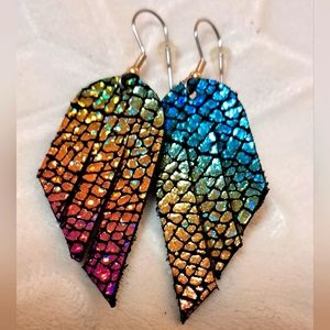 Lightweight Leather Fringe Earrings